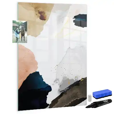 Magnettafel Aquarell-Abstraktion beschreibbare Ausführung