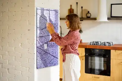 Magnettafel zum Beschreiben mit Blattstruktur