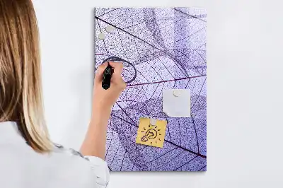 Magnettafel zum Beschreiben mit Blattstruktur