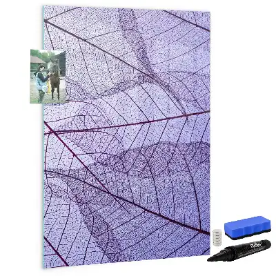 Magnettafel zum Beschreiben mit Blattstruktur