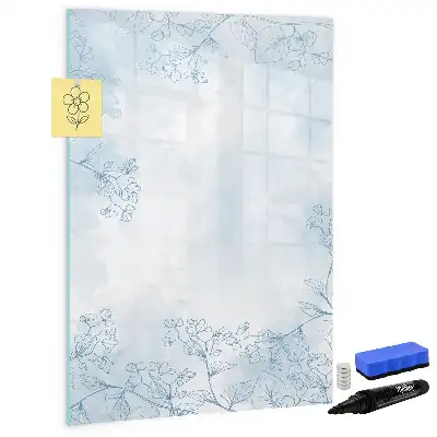 Magnettafel zum Schreiben mit Pflanzenskizze-Motiv