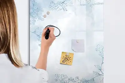 Magnettafel zum Schreiben mit Pflanzenskizze-Motiv