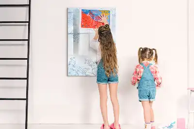 Magnettafel zum Schreiben mit Pflanzenskizze-Motiv