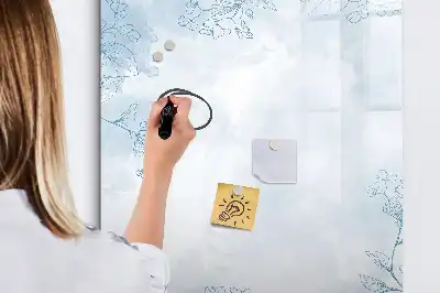 Magnettafel zum Schreiben mit Pflanzenskizze-Motiv