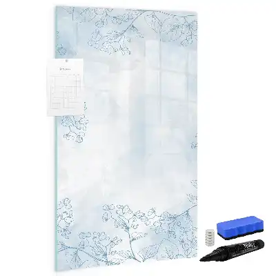 Magnettafel zum Schreiben mit Pflanzenskizze-Motiv