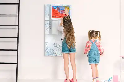 Magnettafel zum Schreiben mit Pflanzenskizze-Motiv