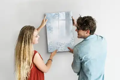 Magnettafel zum Schreiben mit Pflanzenskizze-Motiv