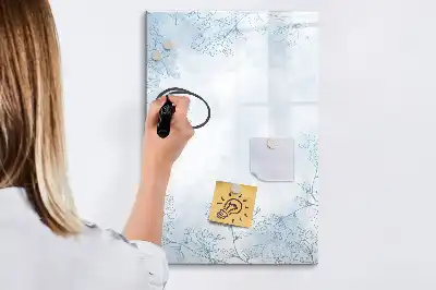 Magnettafel zum Schreiben mit Pflanzenskizze-Motiv