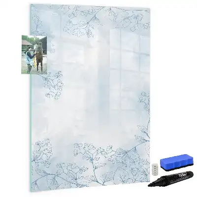 Magnettafel zum Schreiben mit Pflanzenskizze-Motiv