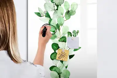 Magnettafel mit Schilfblätter-Motiv beschreibbar