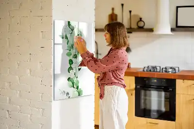 Magnettafel mit Schilfblätter-Motiv beschreibbar