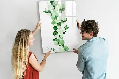Magnettafel mit Schilfblätter-Motiv beschreibbar