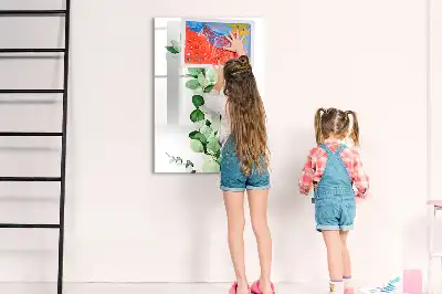 Magnettafel mit Schilfblätter-Motiv beschreibbar