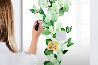 Magnettafel mit Schilfblätter-Motiv beschreibbar
