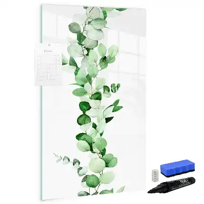 Magnettafel mit Schilfblätter-Motiv beschreibbar