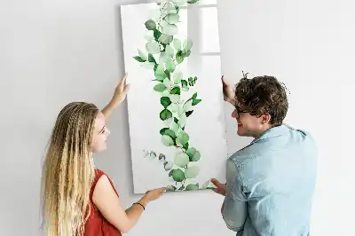 Magnettafel mit Schilfblätter-Motiv beschreibbar