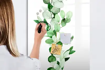 Magnettafel mit Schilfblätter-Motiv beschreibbar