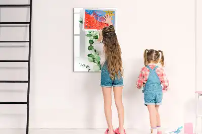 Magnettafel mit Schilfblätter-Motiv beschreibbar