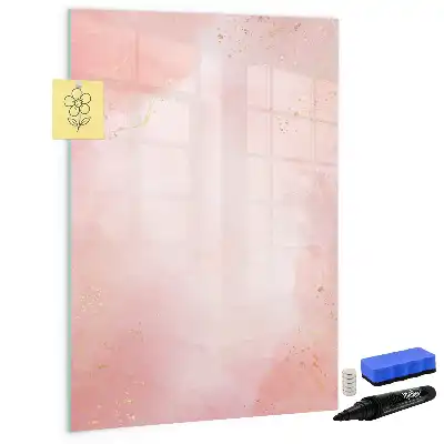 Magnettafel zum Beschreiben in rosafarbener Marmoroptik