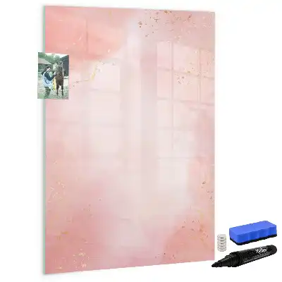 Magnettafel zum Beschreiben in rosafarbener Marmoroptik