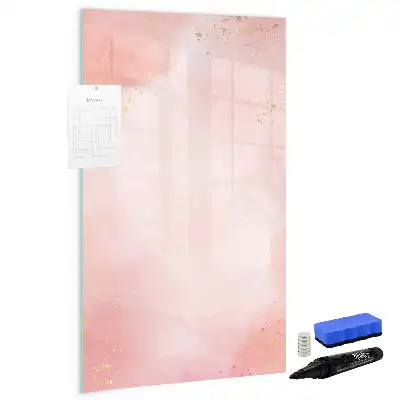 Magnettafel zum Beschreiben in rosafarbener Marmoroptik