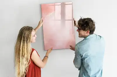 Magnettafel zum Beschreiben in rosafarbener Marmoroptik