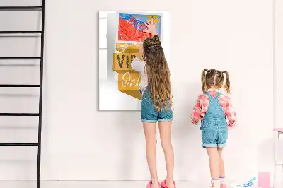Magnettafel beschreibbar mit dem Design Nur gute Schwingungen