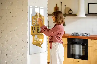 Magnettafel beschreibbar mit dem Design Nur gute Schwingungen