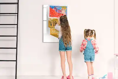 Magnettafel beschreibbar mit dem Design Nur gute Schwingungen