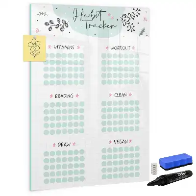 Magnettafel als Gewohnheiten-Tracker magnetische Tafel zum Schreiben