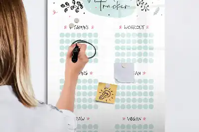 Magnettafel als Gewohnheiten-Tracker magnetische Tafel zum Schreiben