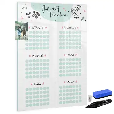 Magnettafel als Gewohnheiten-Tracker magnetische Tafel zum Schreiben