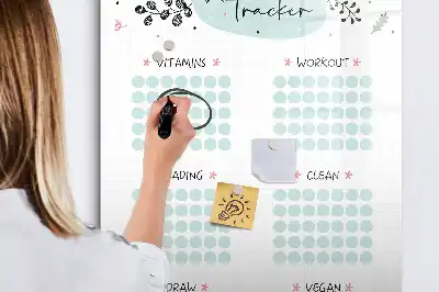 Magnettafel als Gewohnheiten-Tracker magnetische Tafel zum Schreiben