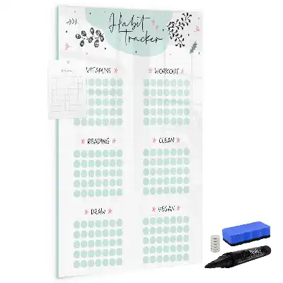 Magnettafel als Gewohnheiten-Tracker magnetische Tafel zum Schreiben