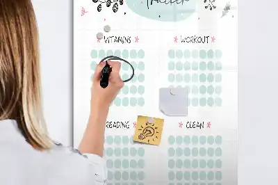 Magnettafel als Gewohnheiten-Tracker magnetische Tafel zum Schreiben