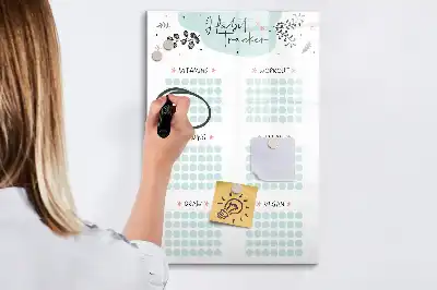 Magnettafel als Gewohnheiten-Tracker magnetische Tafel zum Schreiben