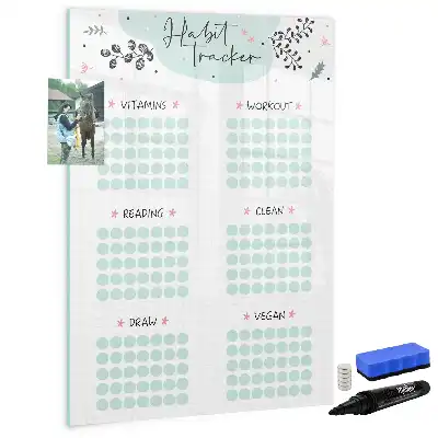 Magnettafel als Gewohnheiten-Tracker magnetische Tafel zum Schreiben