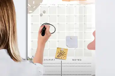 Magnettafel zum Schreiben als Monatsplaner