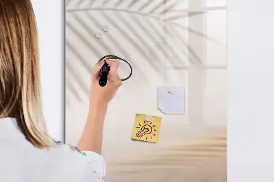 Magnettafel beschreibbar mit Palmenblattschatten Motiv