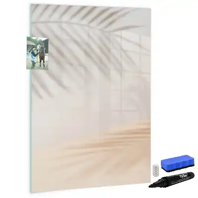 Magnettafel beschreibbar mit Palmenblattschatten Motiv