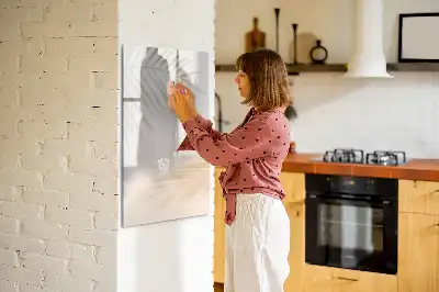 Magnettafel beschreibbar mit Palmenblattschatten Motiv