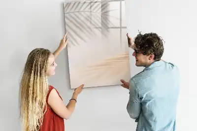 Magnettafel beschreibbar mit Palmenblattschatten Motiv