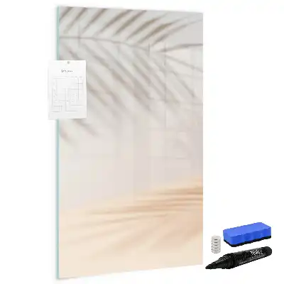 Magnettafel beschreibbar mit Palmenblattschatten Motiv