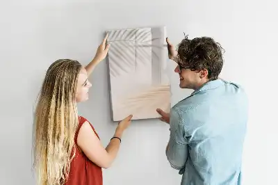 Magnettafel beschreibbar mit Palmenblattschatten Motiv
