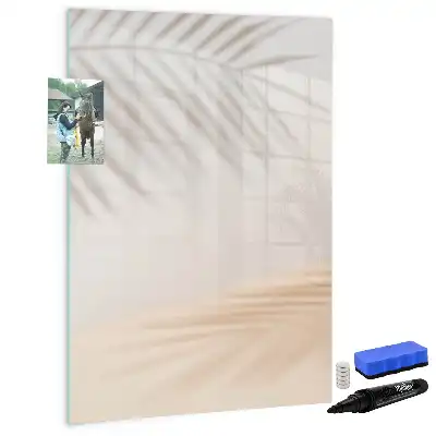 Magnettafel beschreibbar mit Palmenblattschatten Motiv