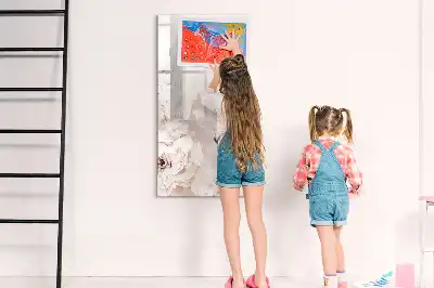 Magnettafel zum Beschriften mit Pfingstrosen-Motiv