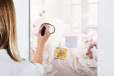 Magnettafel zum Beschriften mit Pfingstrosen-Motiv
