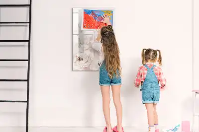 Magnettafel zum Beschriften mit Pfingstrosen-Motiv