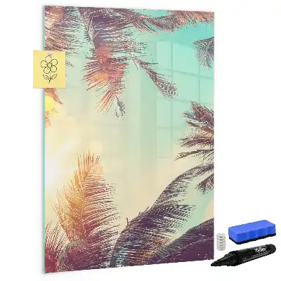 Beschreibbare Magnettafel mit Motiv tropische Palme