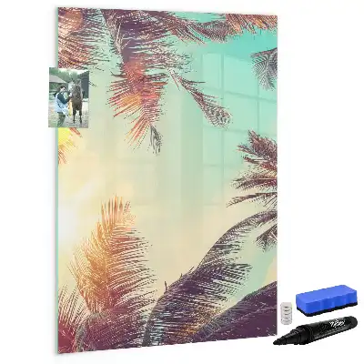 Beschreibbare Magnettafel mit Motiv tropische Palme